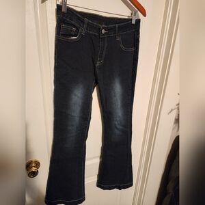 Nvfelix Blue Acid Washed Flare Jeans Size M.